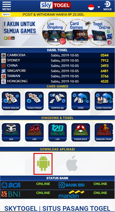 Cara Download Aplikasi Android Skytogel