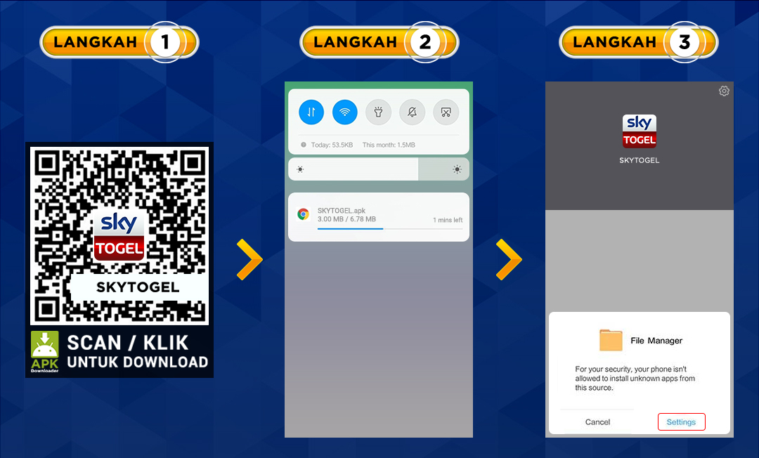 Cara Download Aplikasi Android Skytogel