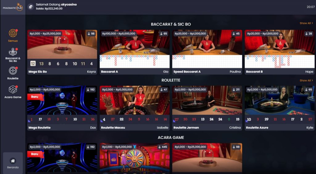 skytogel live casino